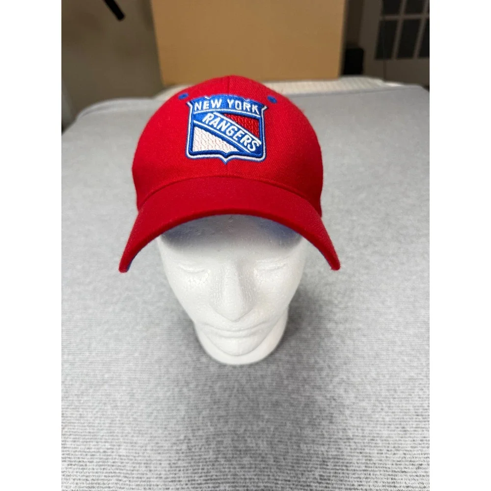 Zephyr New York Rangers NHL Hat Red Blue XL‎ Fitted Stretch Cap Hockey Logo